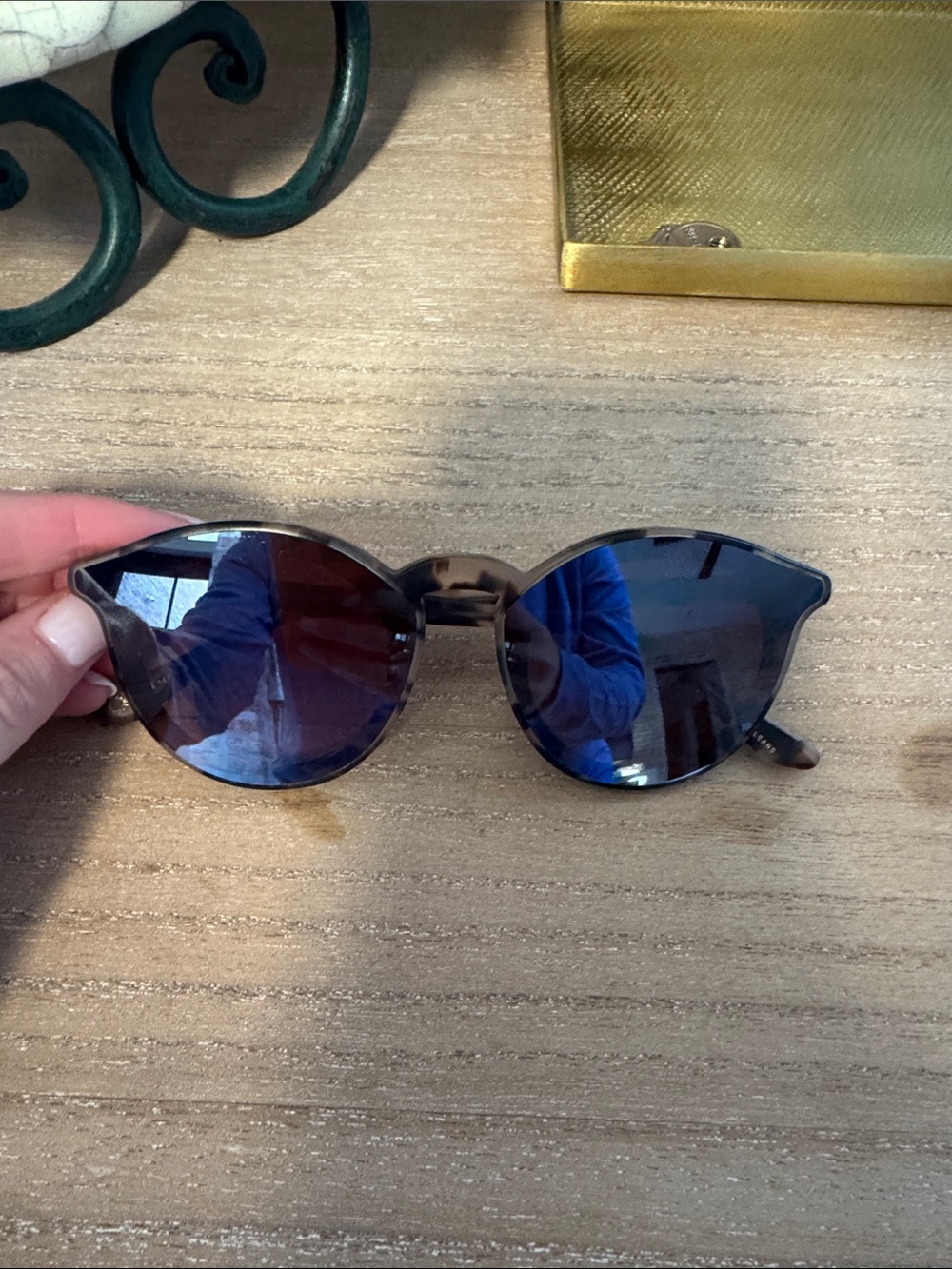 KREWE Collins Sunglasses – Tortoise Frame with Blue Lenses